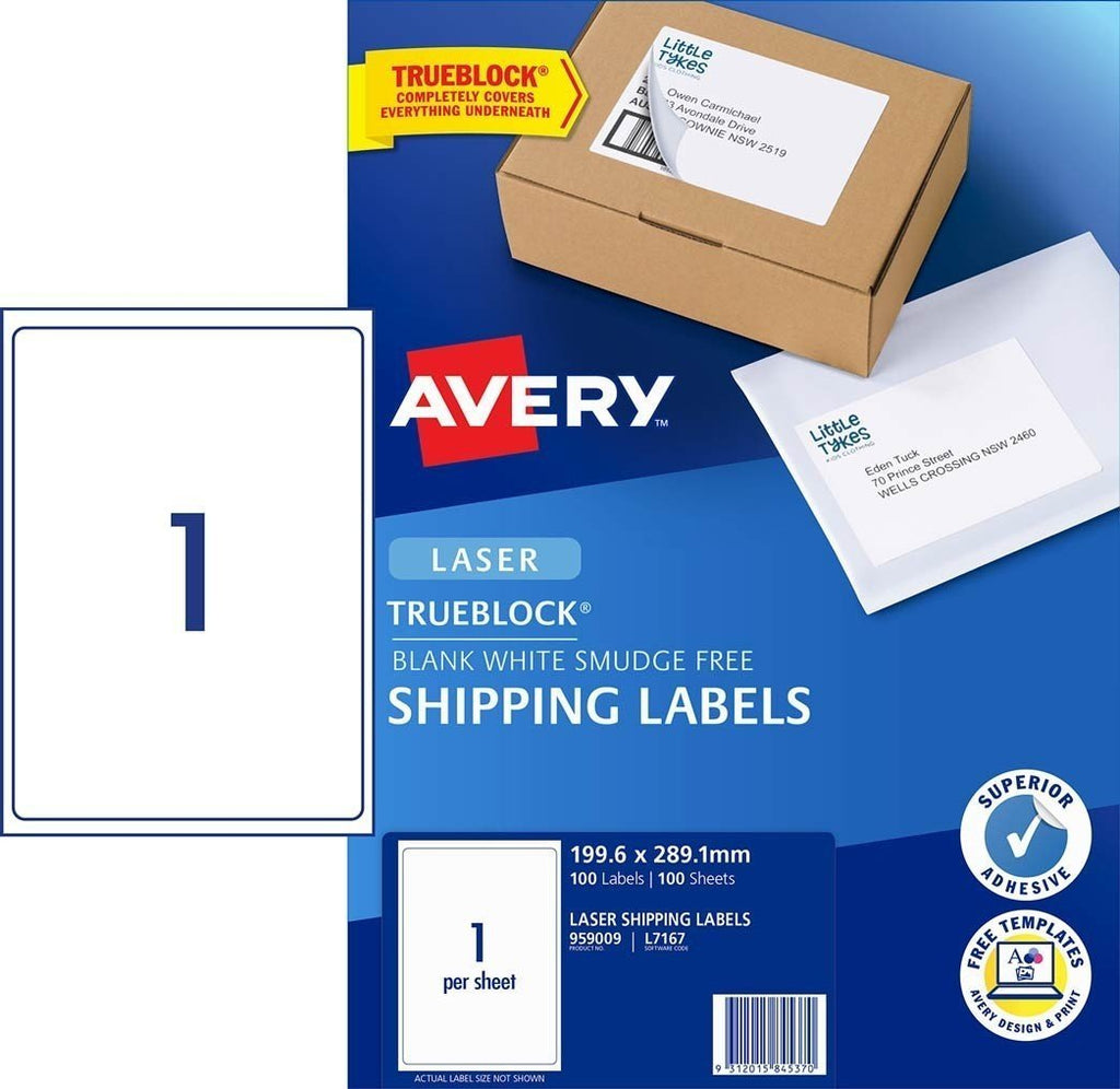 Avery L7167-100 Bianco 100pezzo(i) Etichetta Autoadesiva - 7