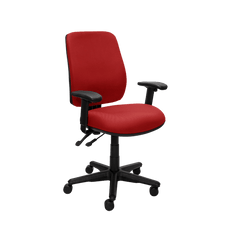 Buro Roma 2 Lever High Back Office Chair With Armrests, Red BS216-66+180-2-PRO