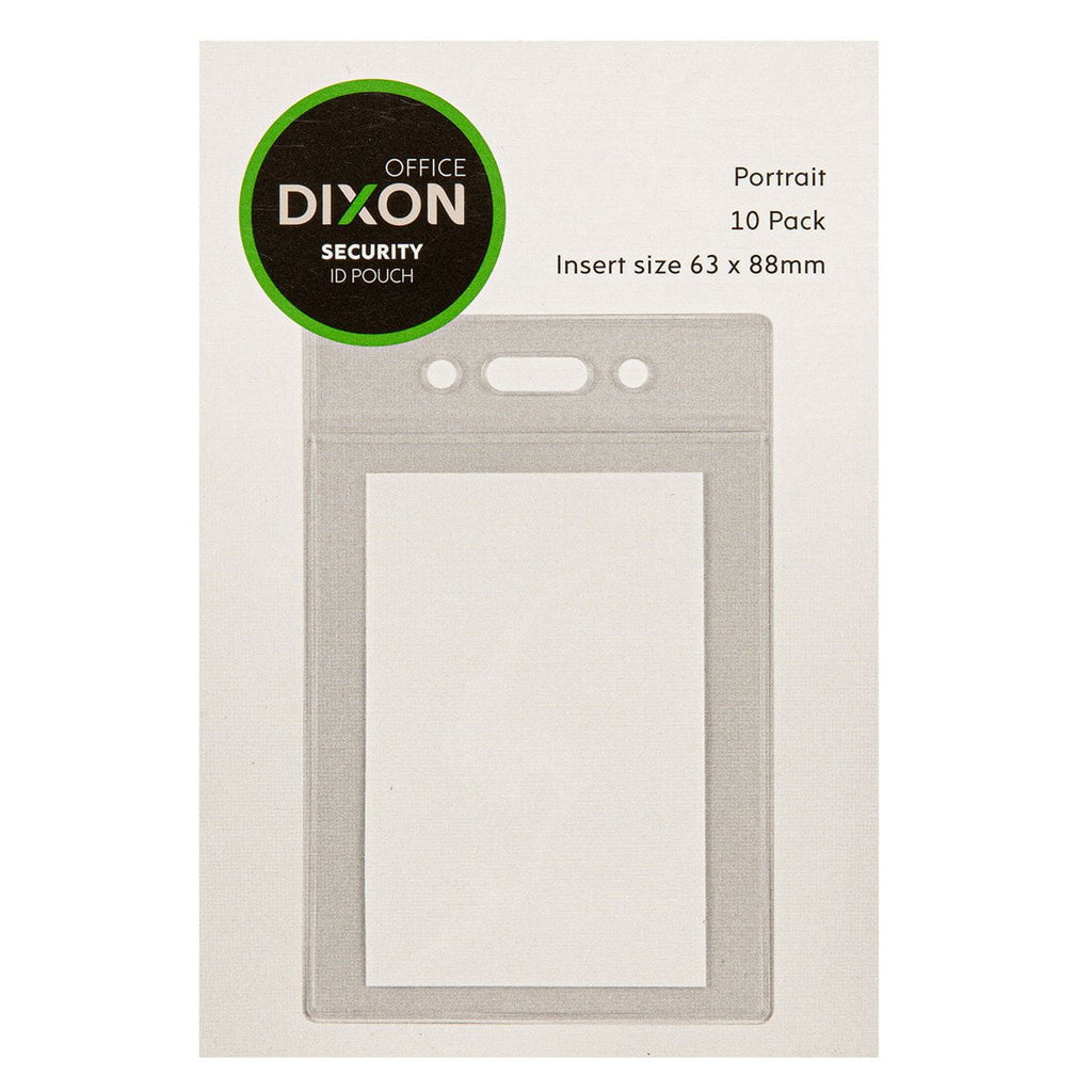 Dixon ID Pouch Portrait x 10 Dixon — Discount Office