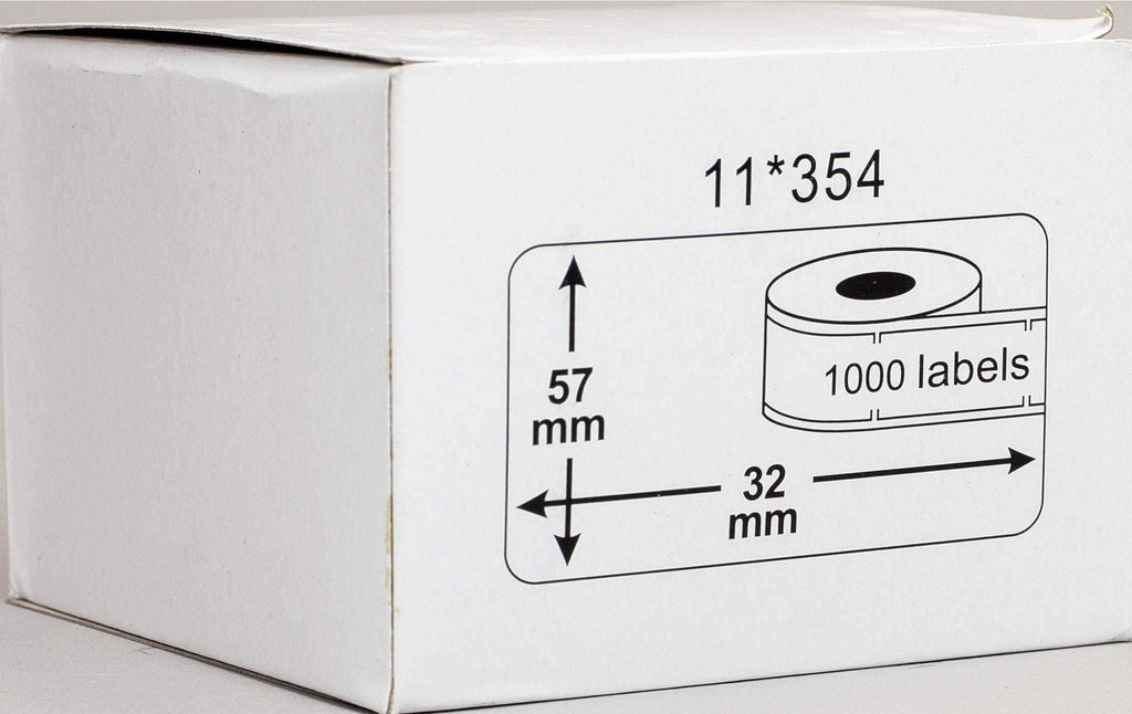 50x Label Kompat. Zu Dymo 11354 57 X 32 Mm 1000 Label Etiketten Pro Rolle