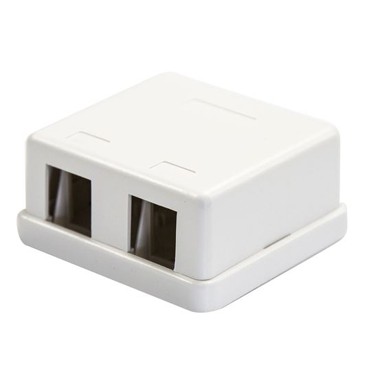 DYNAMIX 2 Port Unloaded Keystone Wall Mount Enclosure Dims: 60x60x30mm ...