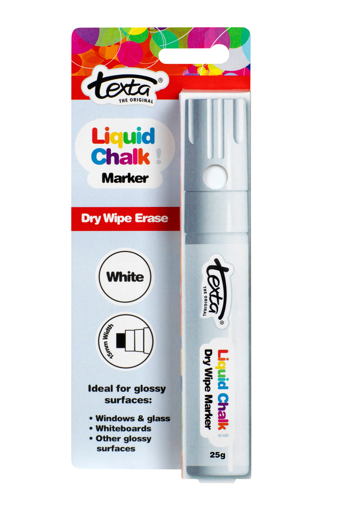 Texta Liquid Chalk Marker Dry Wipe White Chalk — Discount Office