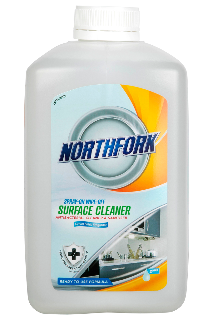 Northfork Spray On Wipe Off Surface Cleaner 2 Litres x 3's pack