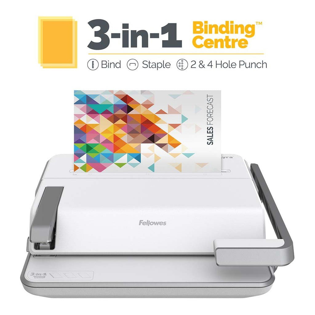 Fellowes Lyra 3in1 Manual Binding Centre (Bind, Staple, Hole Punch