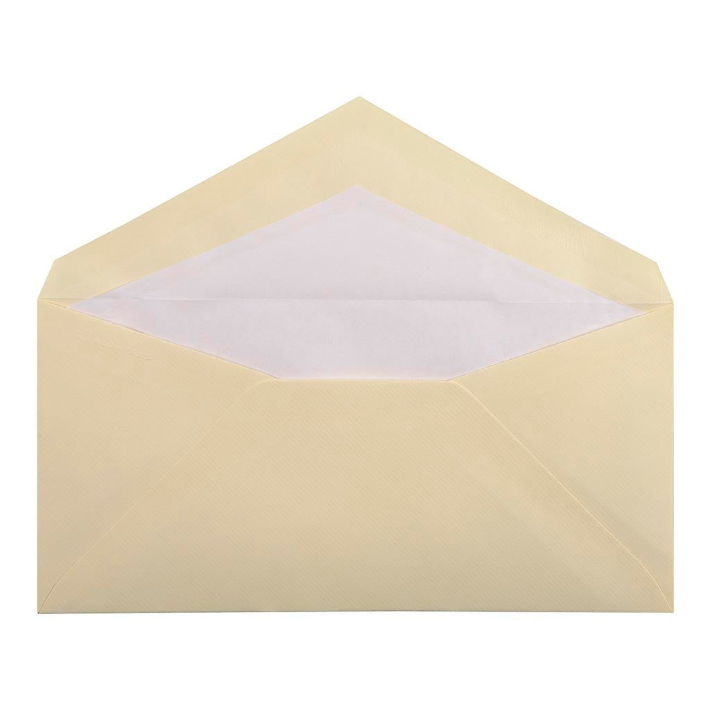 Lalo Lot De 25 Enveloppes Doublées Vergé Ivoire 11x22 Cm – Papier Haut De Gamme Made In France, Gommées