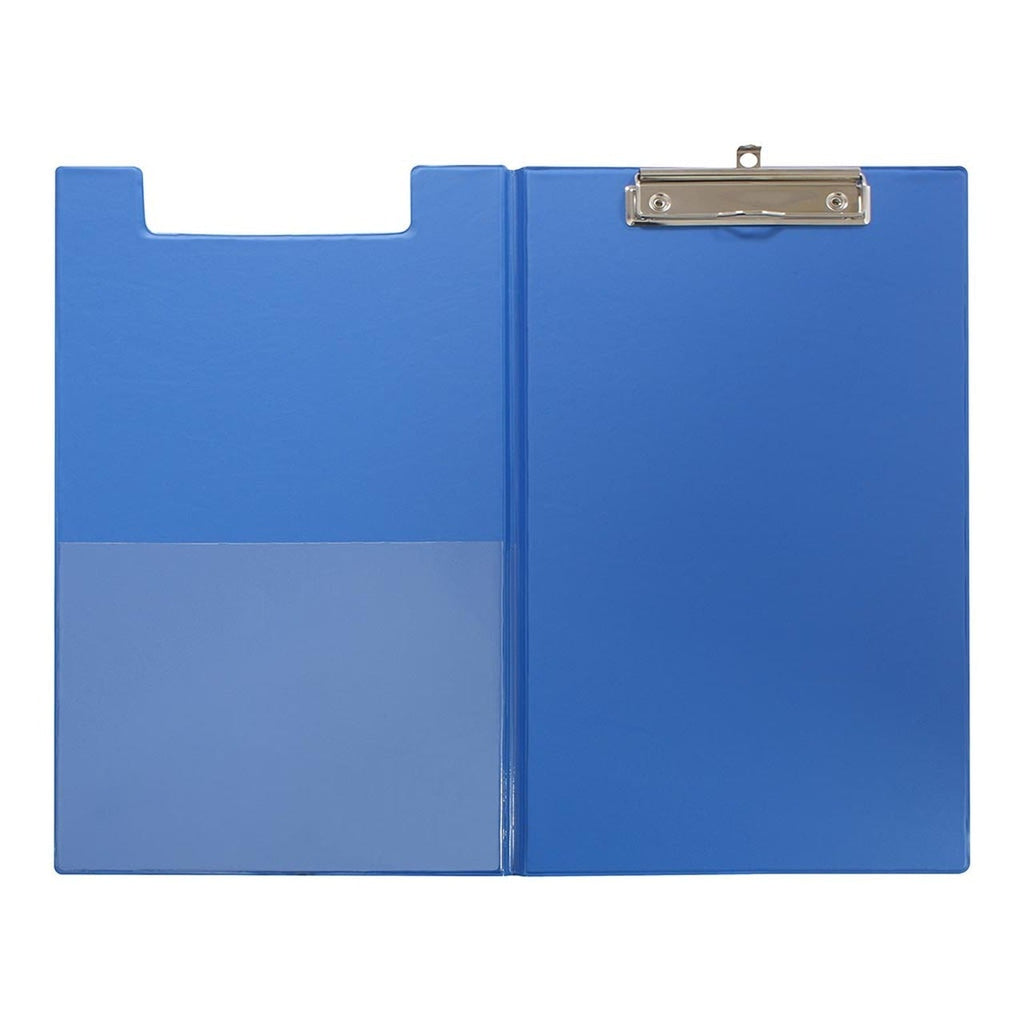 OSC Foolscap PVC Clipboard with Flap, Blue Clipboards — Discount Office
