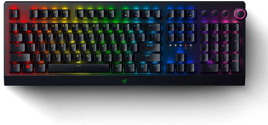 Razer store Blackwidow V3 Pro wireless gaming mechanical keyboard yellow switches