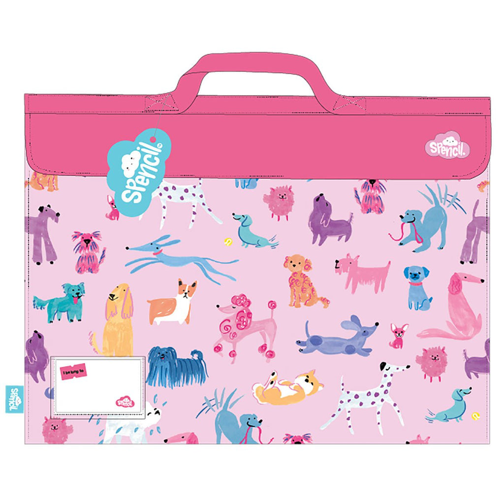 Spencil Doodle Dogs Homework Bag Large 250 x 370mm Homework Bags
