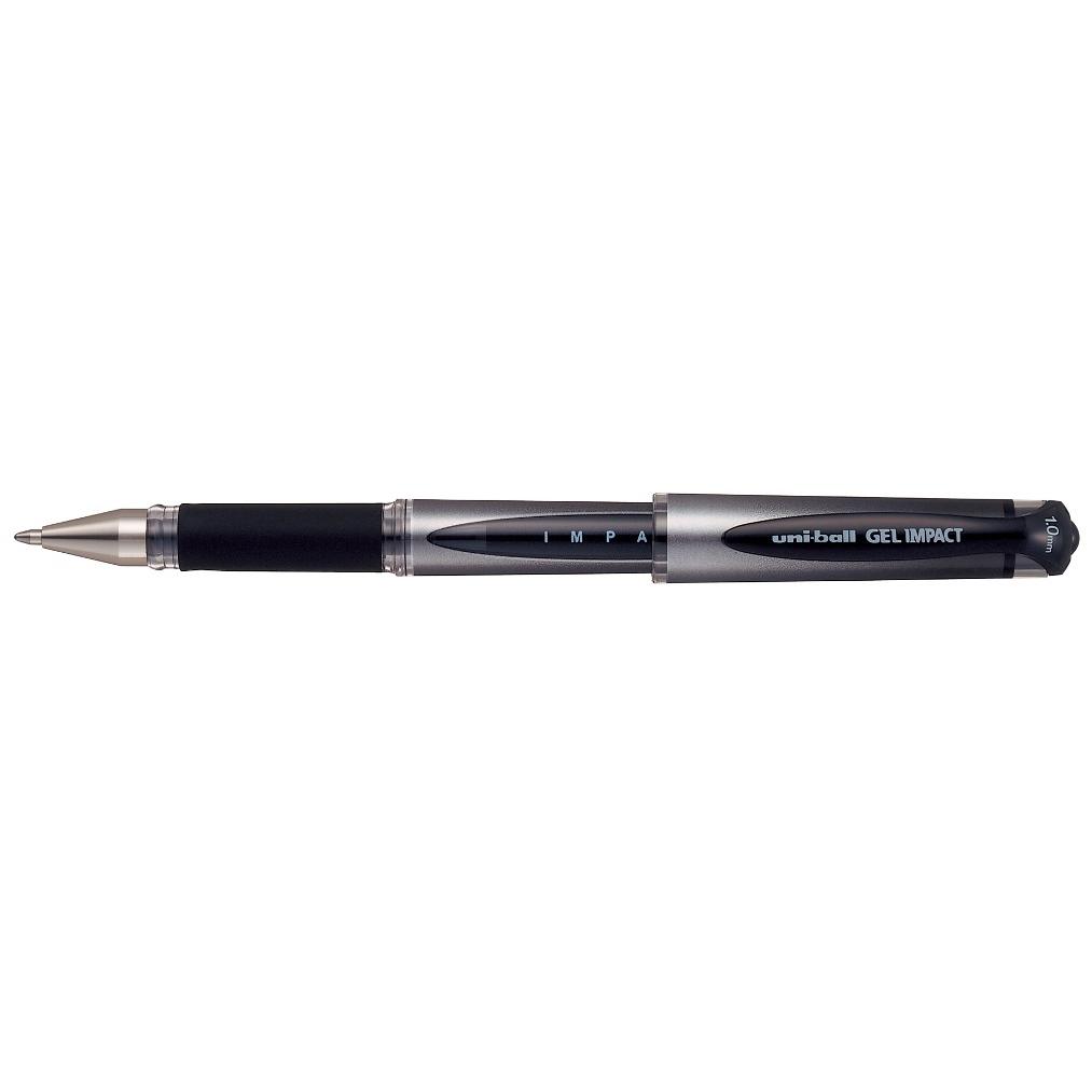 Uni-Ball Signo Gel Impact Rollerball Pen, Capped Black UM