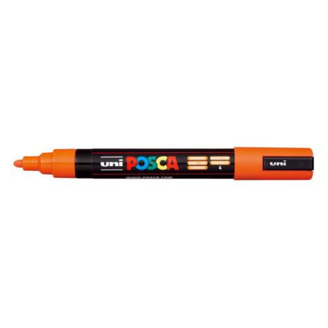 Uni Posca Paint Marker PC-5M, Orange, Medium Bullet Tip 1.8-2.5mm CX250157