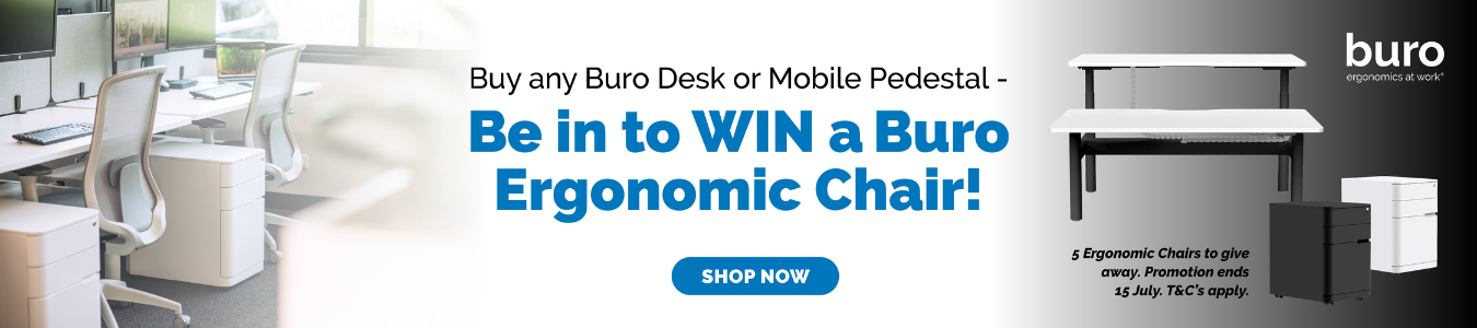 Win 1 of 5 Buro Ergonomic Chairs When You Buy Any Buro Desk or Pedestal