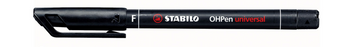 Stabilo OHP Permanent Superfine Universal Overhead Projector Black Pen - 10's Pack