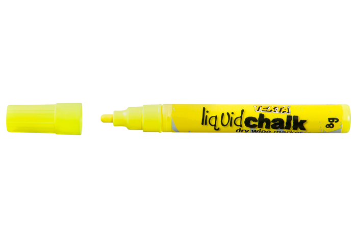 Texta Liquid Chalk Marker Bullet Dry Wipe Yellow