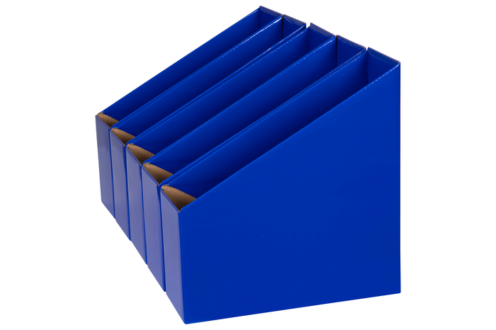 Marbig Narrow Book Box Blue 5's pack