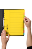 Marbig A4 Extra Wide Bright Coloured Manilla Indices/Divider, 10 Tabs