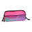 Milan Pencil Case Rectangular 3 Zip Sunset Series Pink