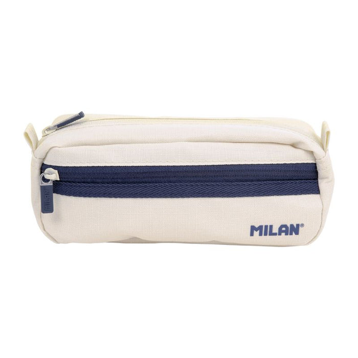 Milan Pencil Case Rectangular 2 Zip 1918 Series Beige