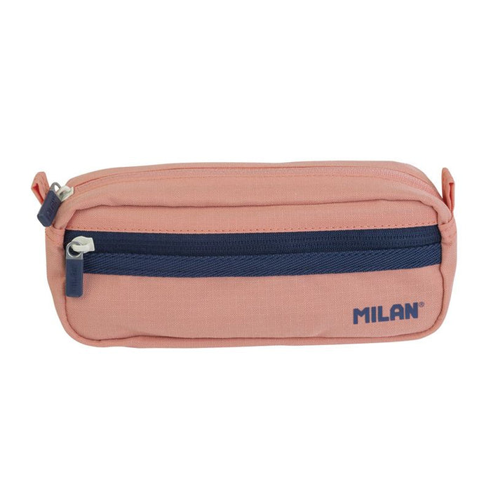 Milan Pencil Case Rectangular 2 Zip 1918 Series Pink