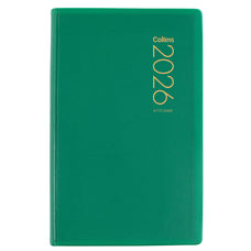 2026 Collins Pocket Diary A71P, Day Per Page, PVC Cover, Green, 74mm x 105mm