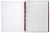 Marbig A4 20 Pocket Refillable Display Book, Clear Front, Maroon Backing