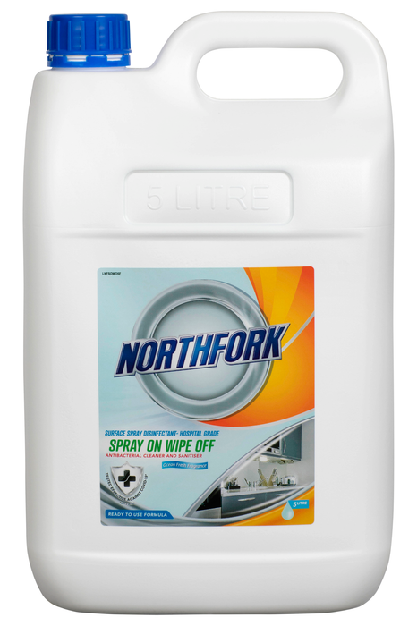 Northfork Spray On Wipe Off Surface Cleaner 5 Litres x 3's pack