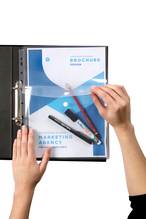 Marbig A4 Binder Document Wallet Top Opening Clear
