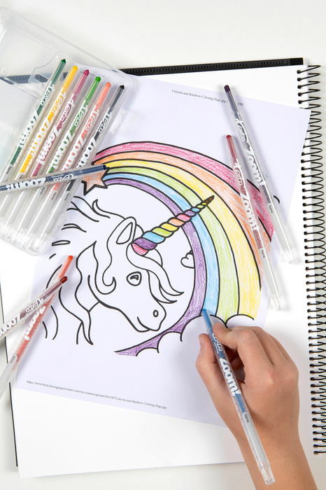 Texta Zoom Twist Crayons, Wallet of 12 In Hard Case