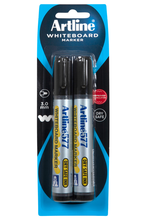 Artline 577 Whiteboard Marker 3mm Bullet Nib Black