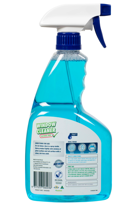 Northfork Window And Glass Cleaner Alcohol Free 750ml x 12's pack
