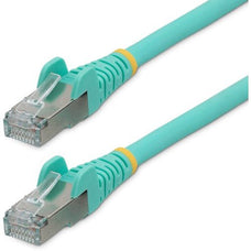 1.5m CAT6a Ethernet Cable - Aqua - Low Smoke Zero Halogen (LSZH) - 10GbE 500MHz 100W PoE++ Snagless RJ-45 w/Strain Reliefs S/FTP Network Patch Cord IM5659490