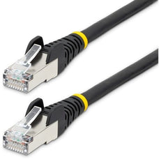 1.5m CAT6a Ethernet Cable - Black - Low Smoke Zero Halogen (LSZH) - 10GbE 500MHz 100W PoE++ Snagless RJ-45 w/Strain Reliefs S/FTP Network Patch Cord IM5659482