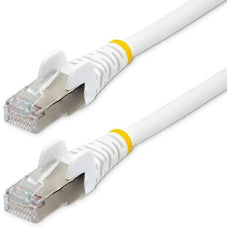 1.5m CAT6a Ethernet Cable - White - Low Smoke Zero Halogen (LSZH) - 10GbE 500MHz 100W PoE++ Snagless RJ-45 w/Strain Reliefs S/FTP Network Patch Cord IM5659493
