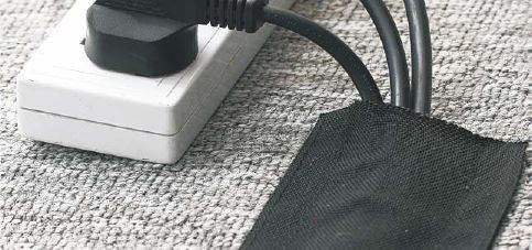 1.5M Hook & Loop Carpet Cable Cover 100mm Wide Black. CDVCC100-1-5