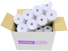 1-Ply Bond Plain Paper Rolls, 76mm x 76mm - Box of 24 DVRA8124-P1