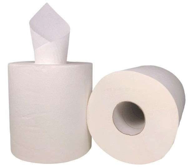 1 Ply Centre Feed Perforated 40gsm Paper Towels FSC Mix, 210mm x 300mt - White x 6 Rolls MPH27000