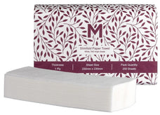 1 Ply Slimfold Luxury White Paper Towels 230mm x 230mm - 20 Packs x 200 Sheets (4000 Towels) MPH27120