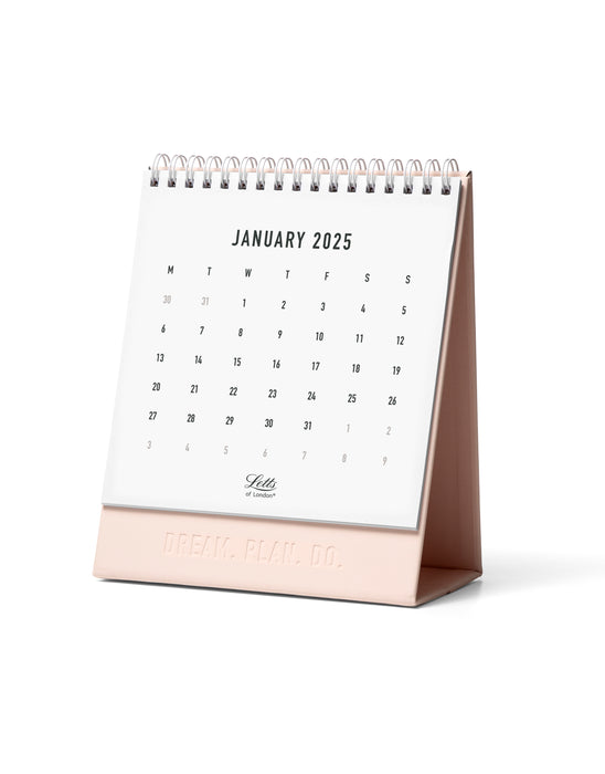 2025 Letts of London Conscious Desk Calendar, 150mm x 180mm, Rosewater