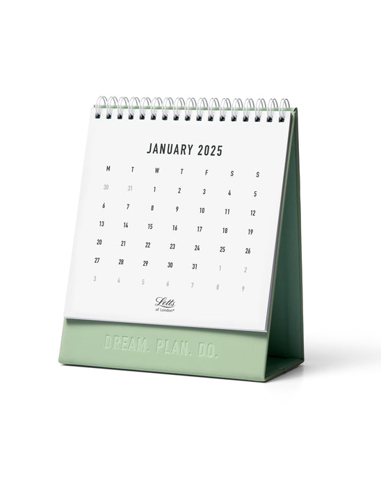 2025 Letts of London Conscious Desk Calendar, 150mm x 180mm, Sage