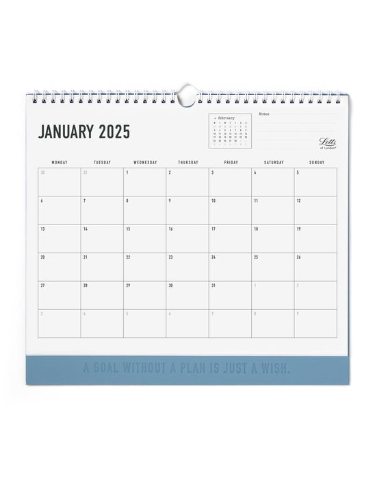 2025 Letts of London Conscious Wall Calendar, 300mm x 270mm, Ocean