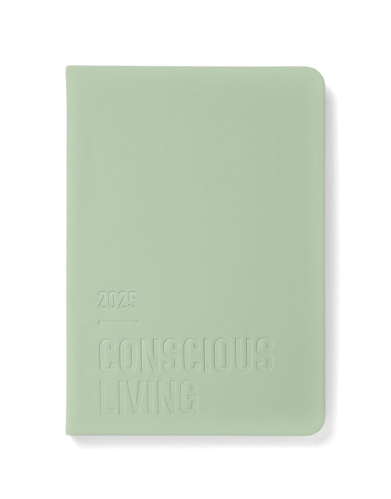 2025 Letts of London A5 Diary, Conscious, Day Per Page, Sage, 156mm x 217mm x 18mm