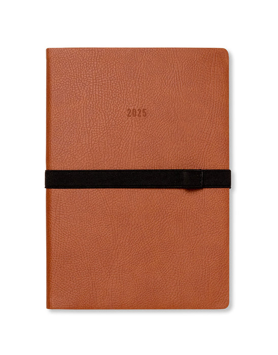 2025 Letts of London A5 Diary, Oslo, Week To View, Tan, 156mm x 217mm x 18mm