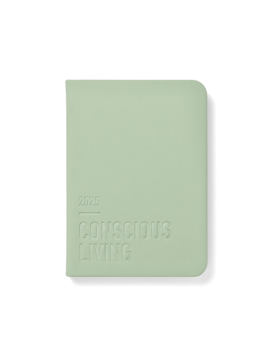 2025 Letts of London A6 Diary, Conscious, Week To View, Sage, 112mm x 156mm x 18mm