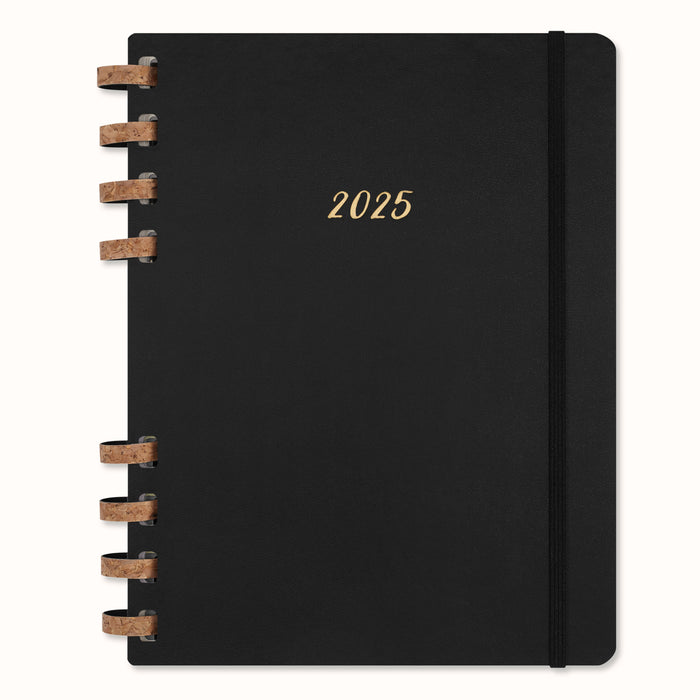 2025 Moleskine 12 Month Spiral Bound Planner, Hard Cover, 190mm x 250mm, Black