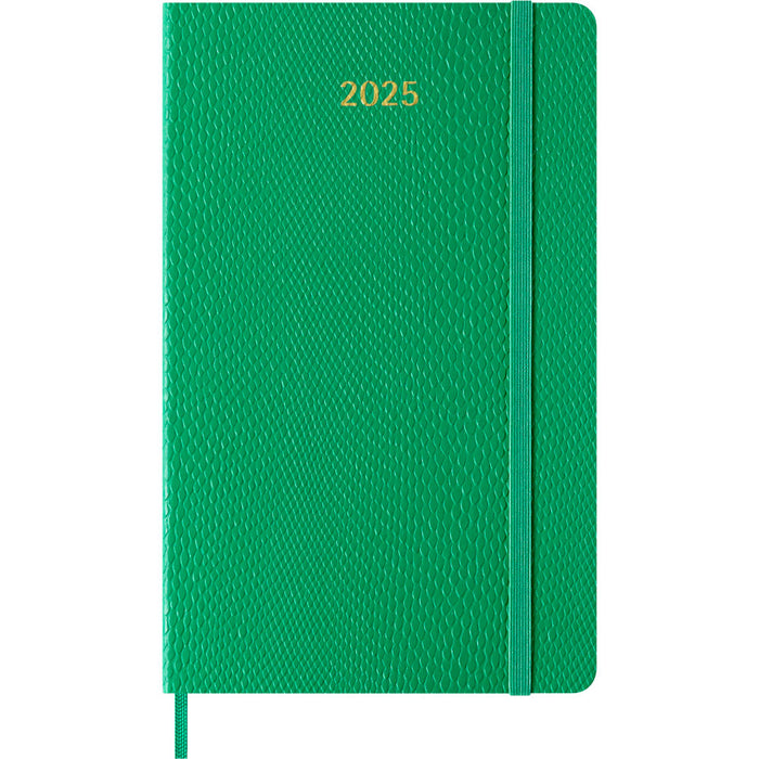 2025 Moleskine Precious + Ethical Boa 130mm x 210mm Hard Cover Diary plus Notes, Week To View, Boa Green