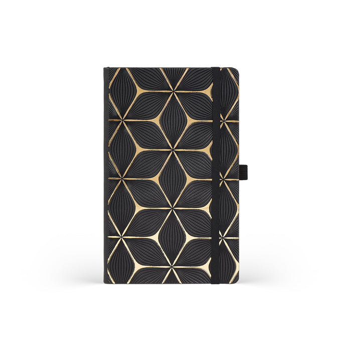 Castelli Gold Ruled Pocket Notebook, Flower, 90mm x 140mm