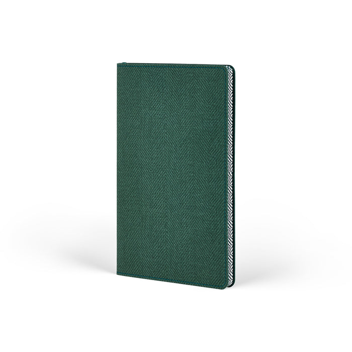 Castelli Harris Ruled Notebook, Forest Green, 130mm x 210mm