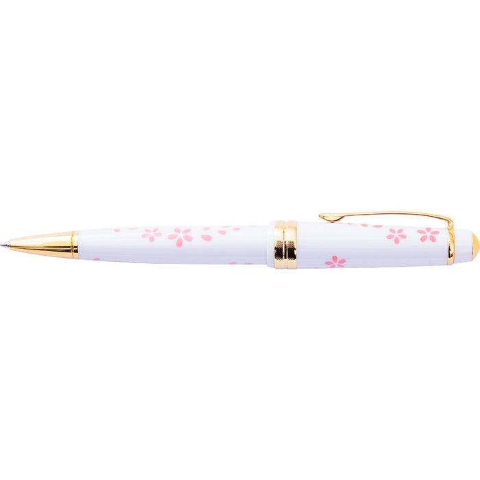 Cross Bailey Light Cherry Blossom Glossy White Resin Ballpoint Pen with Gold Trim