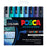 Uni Posca Paint Marker Set, PC-5M, Set of 8 Markers, Assorted Cool Colours, Medium Bullet Tip, 1.8-2.5mm (PC5MCC8C)