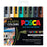 Uni Posca Paint Marker Set, PC-5M, Set of 8 Markers, Assorted Earthm Colours, Medium Bullet Tip, 1.8-2.5mm (PC5MEC8C)