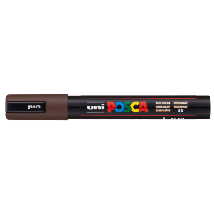 Uni Posca Paint Marker PC-5M, Dark Brown, Medium Bullet Tip 1.8-2.5mm